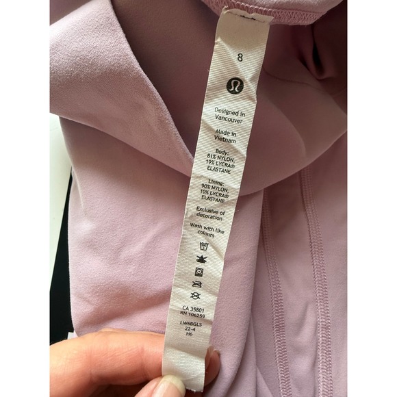 Lululemon Align High Rise Crop 23" Leggings Dusty Rose Blush Pink Sz 8 Run Yoga - Picture 10 of 12